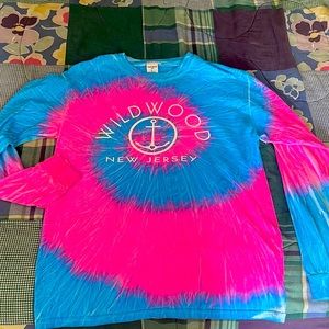 tie-dye wildwood new jersey long sleeve tee